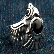 Phoenix Sterling Silver Black Onyx Ring