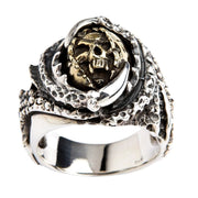 Grim Reaper Skull Sterling Silver Gothic Ring