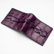 Geldbörse aus violettem Krokodilschwanzleder