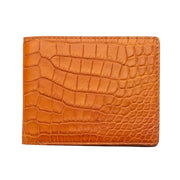 genuine light brown crocodile stomach leather wallet