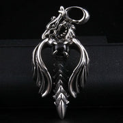 Black Onyx Angel Dragon Pendant