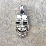 sterling silver joker clown mask pendant