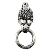 sterling silver lion head pendant