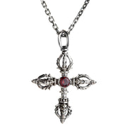 Tibetan Double Dorje Amulet Necklace